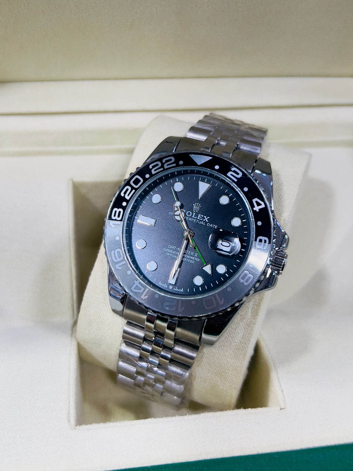 ⌚ Rolex Rotating Dial Stainless Steel Watch