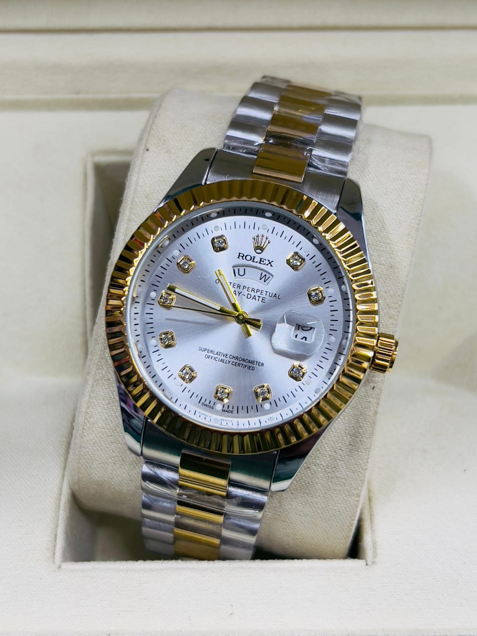 ⌚ Rolex Day & Date Stainless Steel Watch