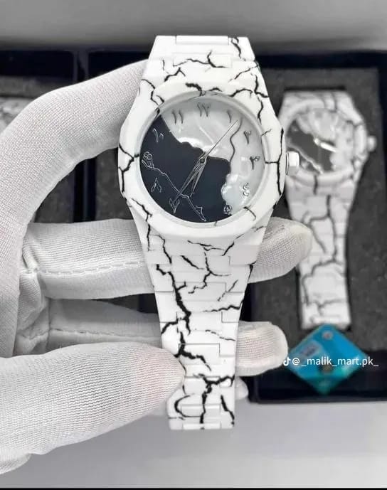 ⌚ Black & White Marble Aura Watch – Premium Aesthetic Edition